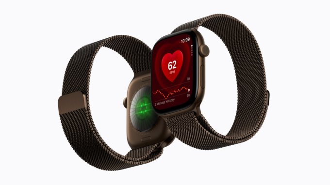Apple Watch Series 12 smartwatches on display
